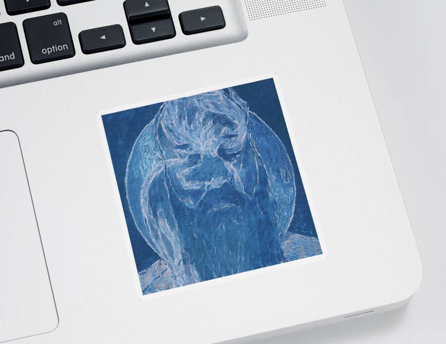  Sticker featuring the digital art Avatar by Jason Cardwell