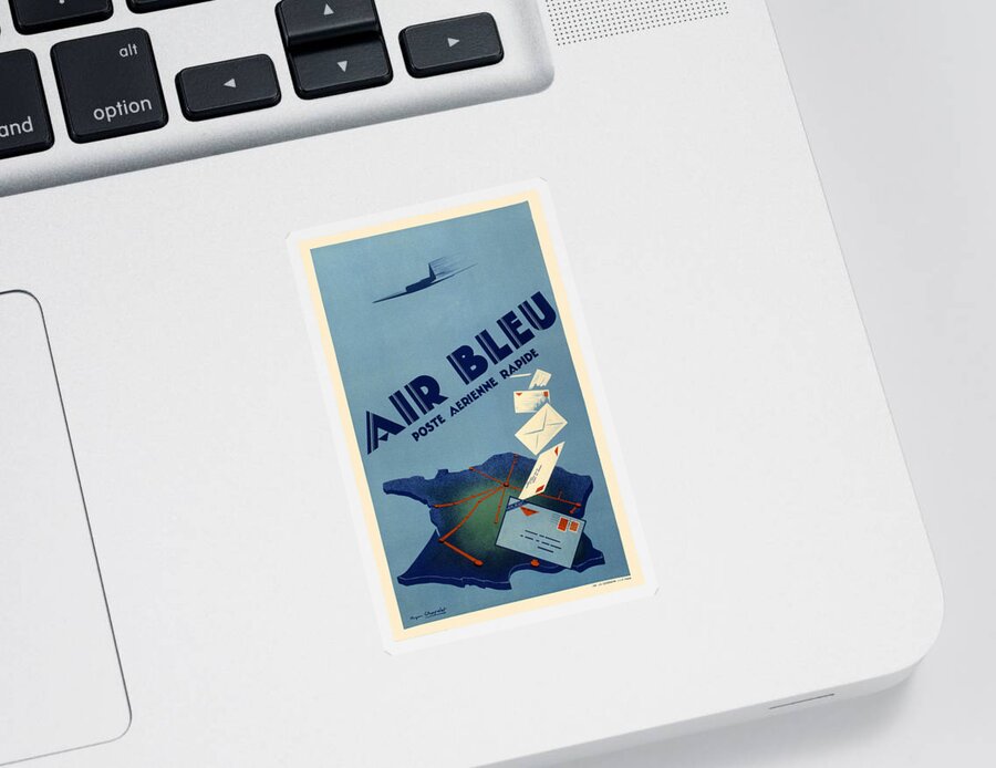 Vintage Airlines Sticker featuring the photograph Aviation Art 78 by Andrew Fare