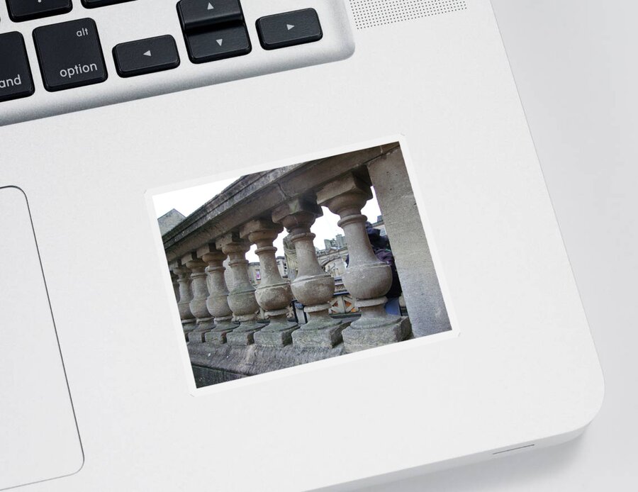 Balustrade Sticker featuring the photograph Balustrade in Bath by Roxy Rich
