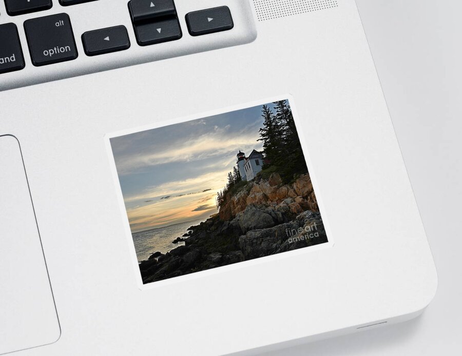 Acadia National Park Sticker featuring the photograph Bass Harbor Head Lighthouse by Steve Brown