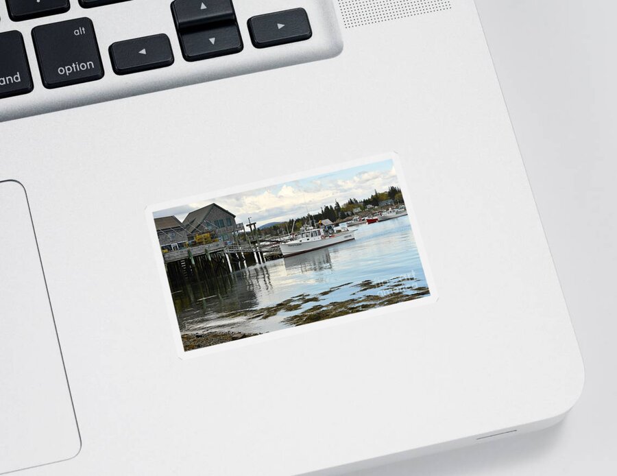 Bass Harbor Sticker featuring the photograph Bass Harbor by Steve Brown