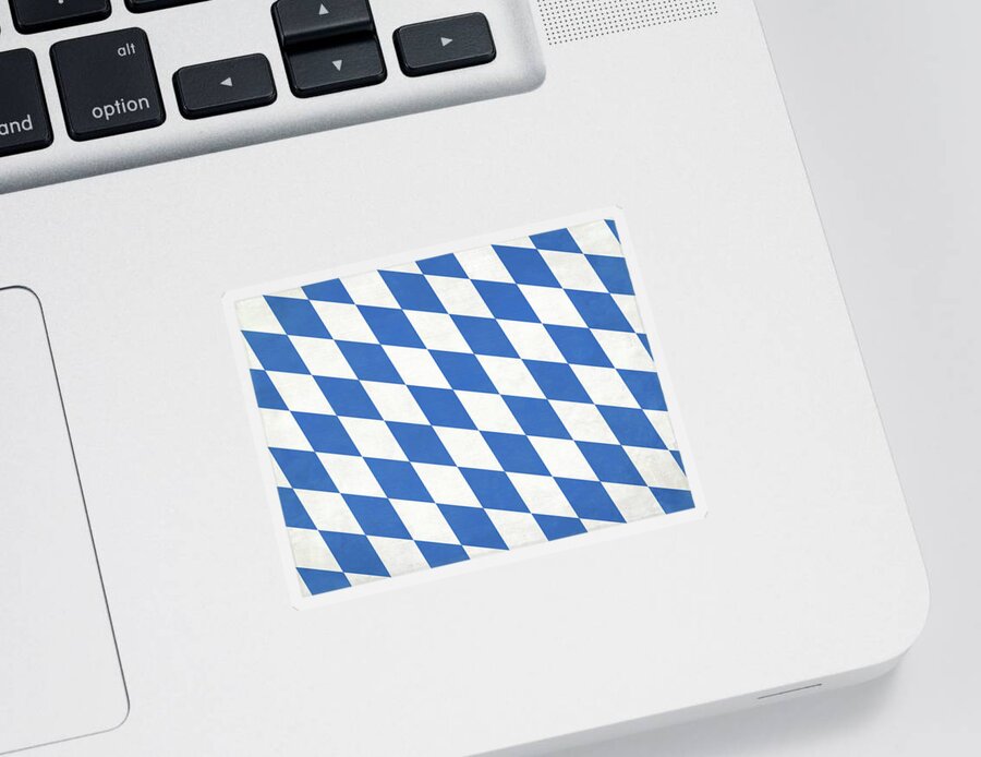 World Flag Sticker featuring the digital art Bavaria Flag by Leslie Montgomery