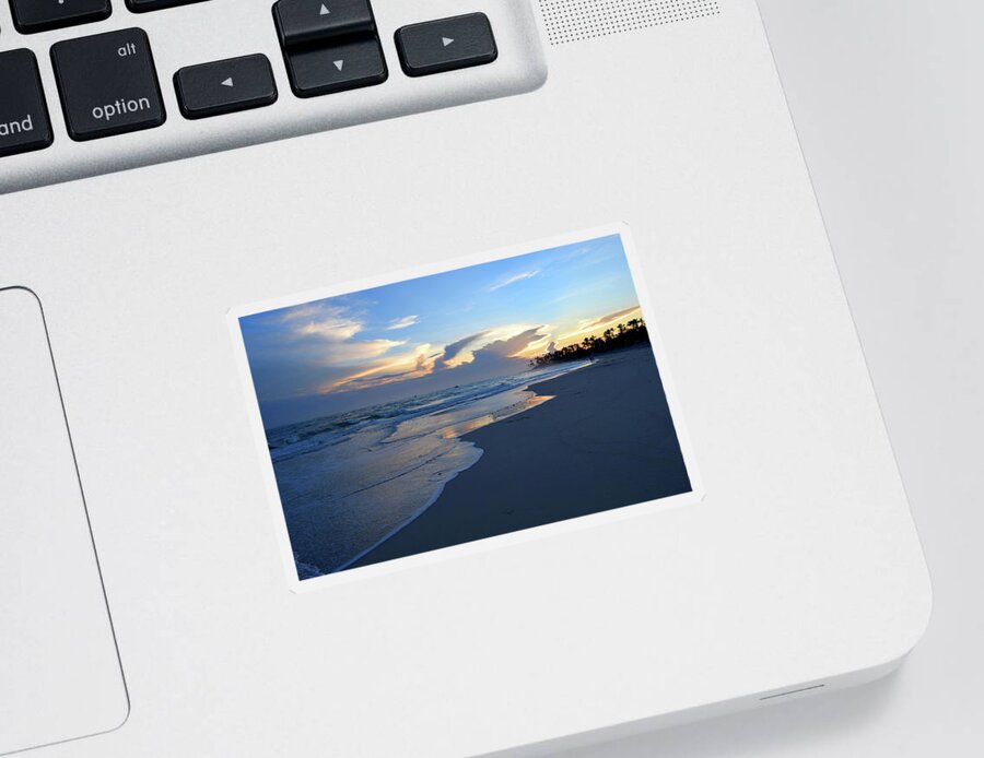 Sunset Sticker featuring the photograph Beach Sunset Photo 123 by Lucie Dumas
