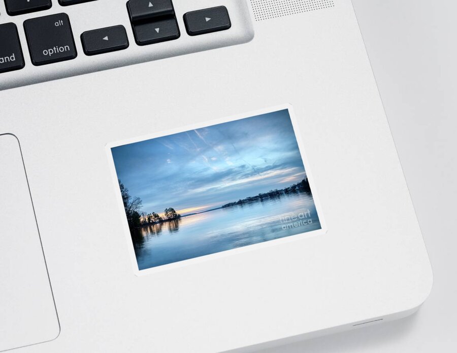 Lake Sticker featuring the photograph Beautiful Ending To The Day by Amy Dundon