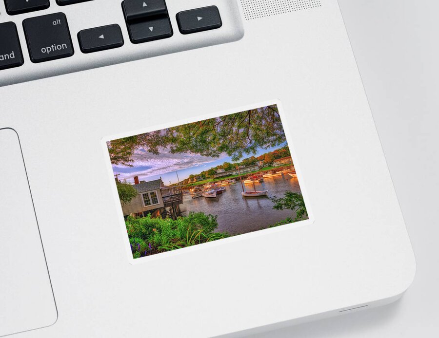 Perkins Cove Sticker featuring the photograph Beautiful Perkins Cove by Penny Polakoff