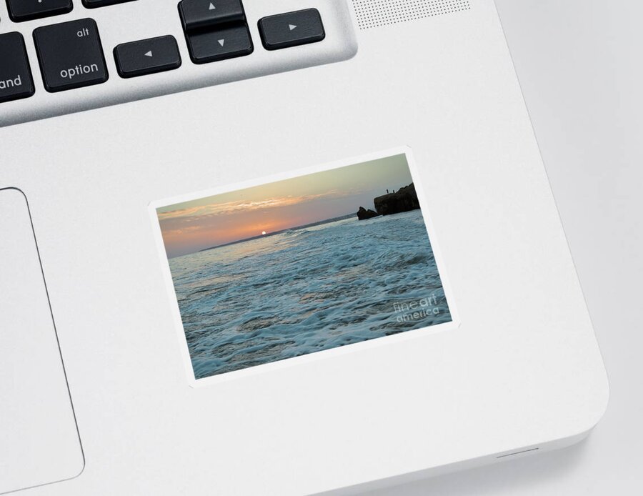 Algarve Sticker featuring the photograph Beautiful Sunset in Gale Beach in Algarve by Angelo DeVal