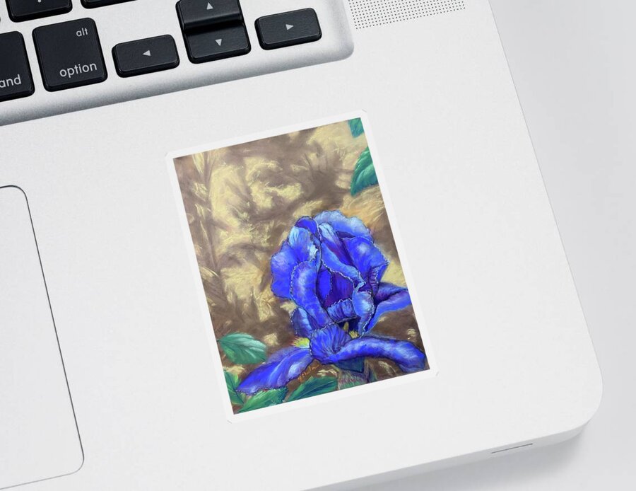 Iris Sticker featuring the painting Beauty in the Shadows by Jan Chesler