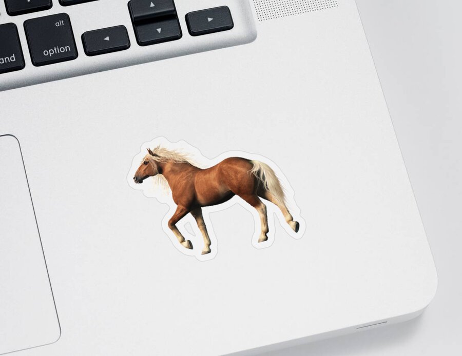 Belgian Horse Sticker featuring the digital art Belgian Horse by Daniel Eskridge