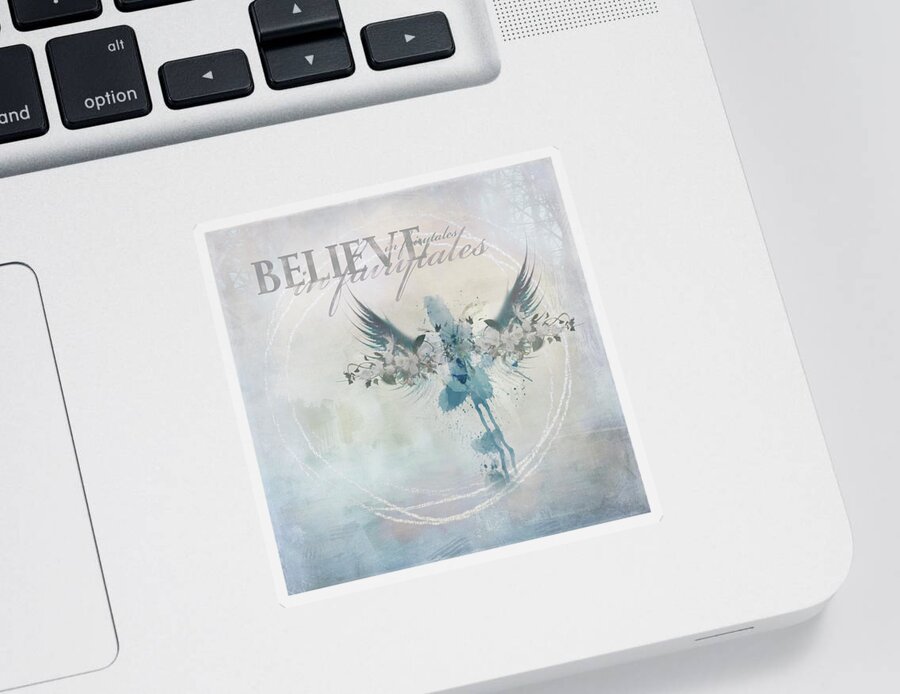 Digital Art Sticker featuring the digital art Believe in Fairytales by Marilyn Wilson