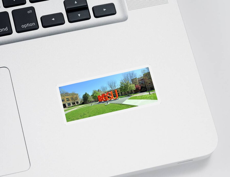 Bowling Green State University Sticker featuring the photograph BGSU Sign Bowling Green State University 6035 by Jack Schultz