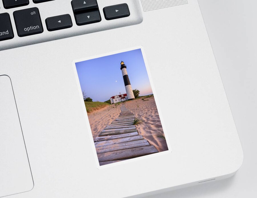 3scape Photos Sticker featuring the photograph Big Sable Point Lighthouse by Adam Romanowicz