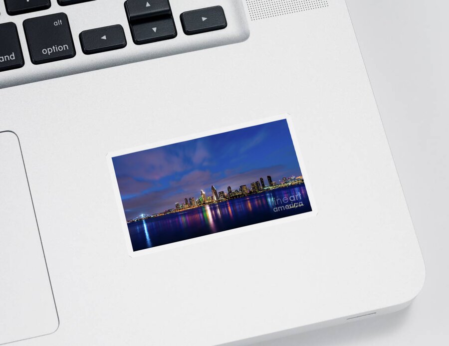 Beach Sticker featuring the photograph Big Sky, Vibrant Reflections by David Levin