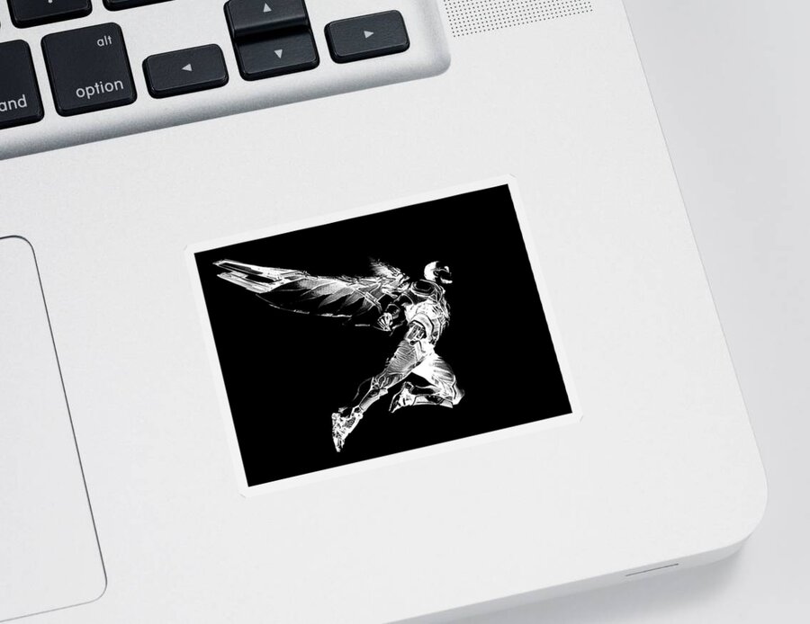 Bird Of Vengeance Sticker featuring the digital art Bird of Vengeance 3 by Aldane Wynter