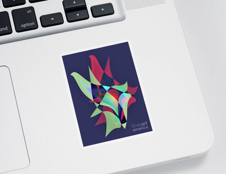 Design Sticker featuring the digital art Birds in Flux by Kae Cheatham