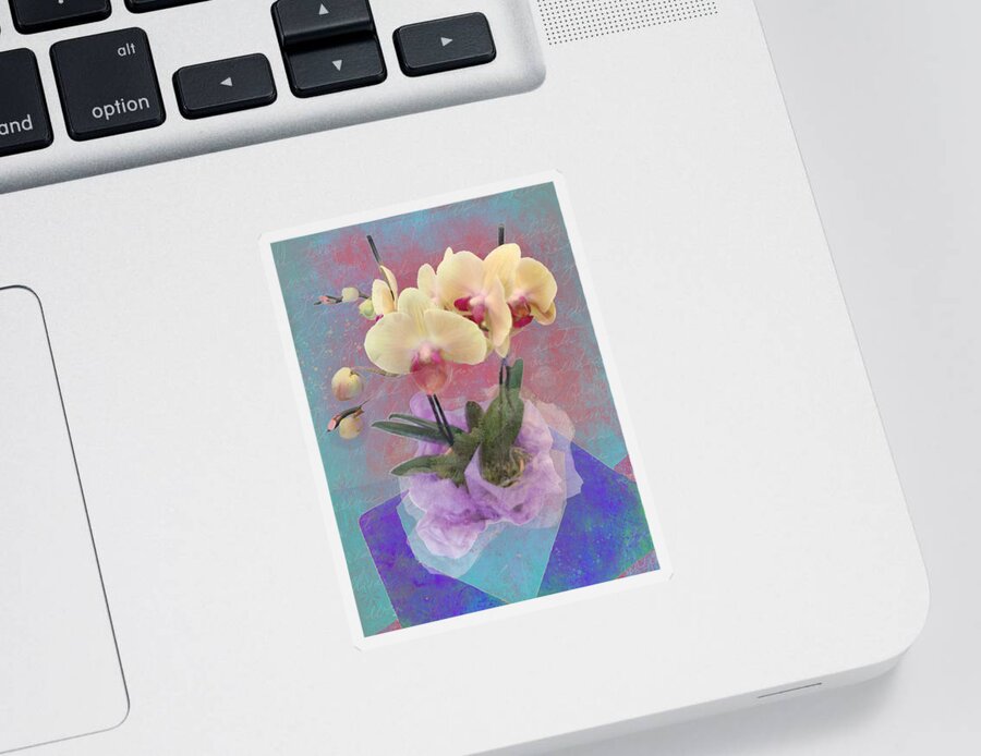 'wall Art' Sticker featuring the photograph Birthday Orchids by Carol Whaley Addassi