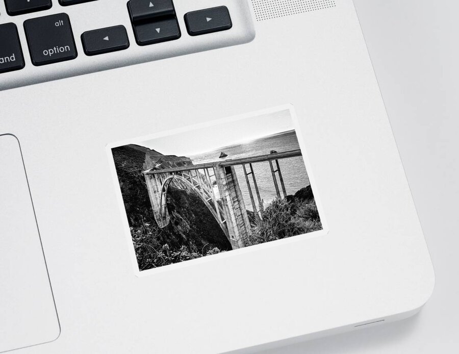 Big Sur Sticker featuring the photograph Bixby Bridge by Gary Geddes