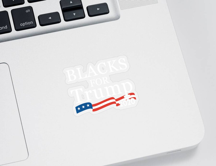 Cool Sticker featuring the digital art Black Conservatives For Trump 2020 by Flippin Sweet Gear