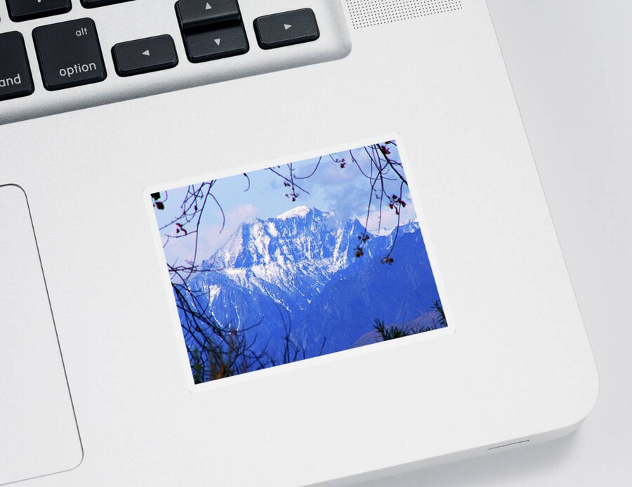 Black Sticker featuring the photograph Black Mountain by Carl Moore
