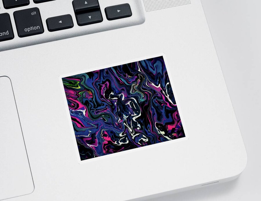  Sticker featuring the painting Blacklight by Gena Herro