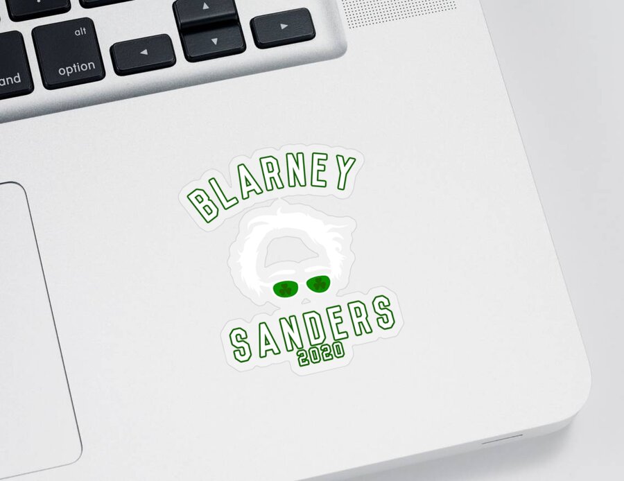 St Patricks Day Sticker featuring the digital art Blarney Sanders 2020 Bernie St Patricks Day by Flippin Sweet Gear