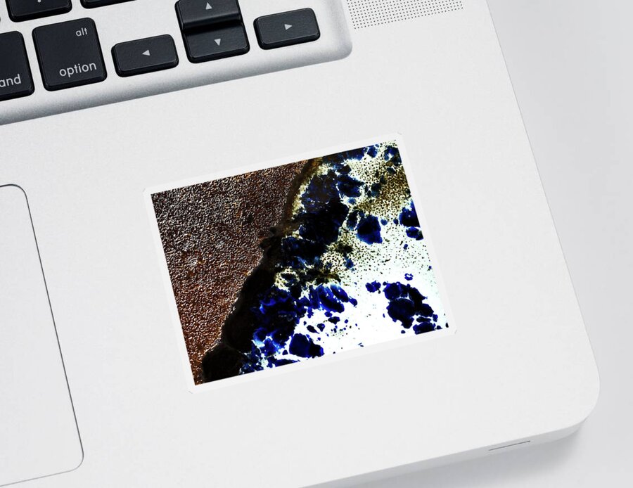Texture Sticker featuring the photograph Blue and sand by Al Fio Bonina