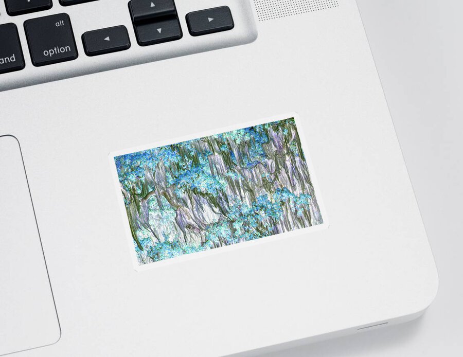 Plant Sticker featuring the photograph Blue Moss by Missy Joy