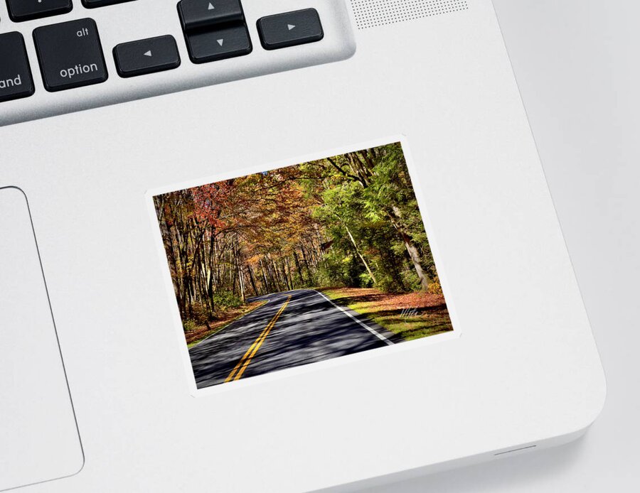 Blue Ridge Parkway Sticker featuring the photograph Blue Ridge Parkway in fall by Meta Gatschenberger