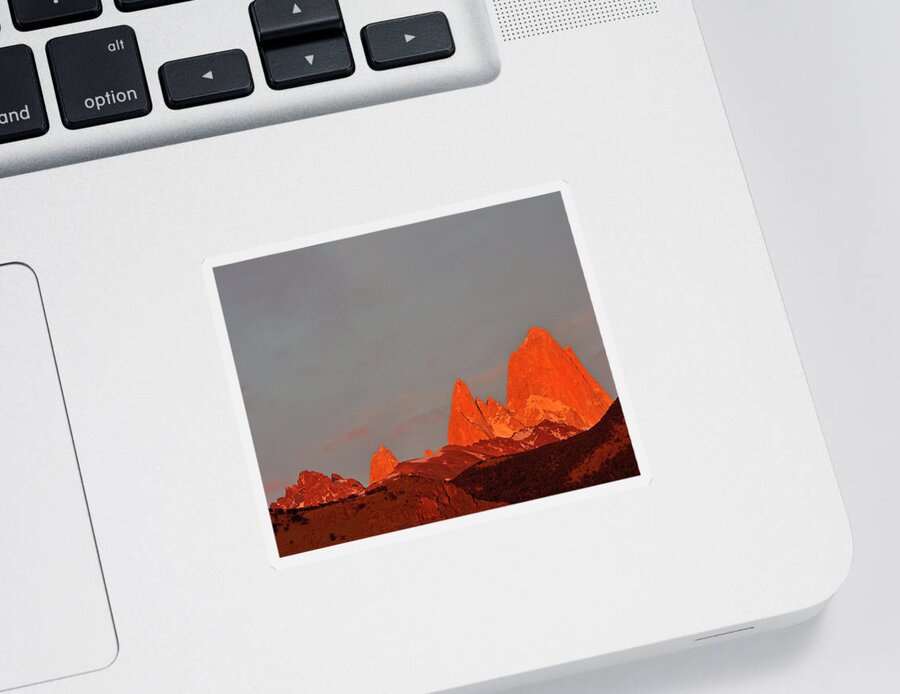 Monte Fitz Roy Sticker featuring the photograph Blush by Tony Beck