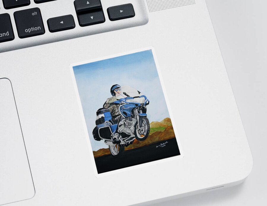 Motorcycle Sticker featuring the photograph BMW by Terry Frederick