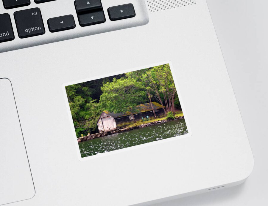 Boathouse Row Sticker featuring the photograph Boathouse in the Lake District by Doc Braham