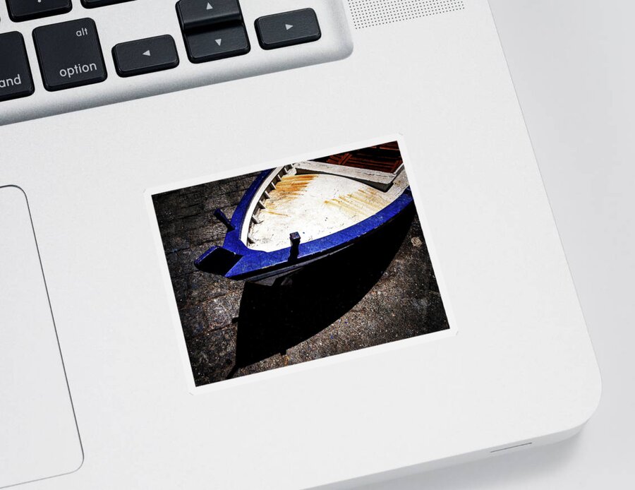 Rowboat Sticker featuring the photograph Boats in the sun #2 by Al Fio Bonina