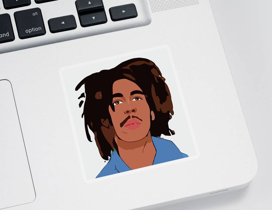 Bob Marley Cartoon Portrait 1 Sticker by Ahmad Nusyirwan - Fine Art America