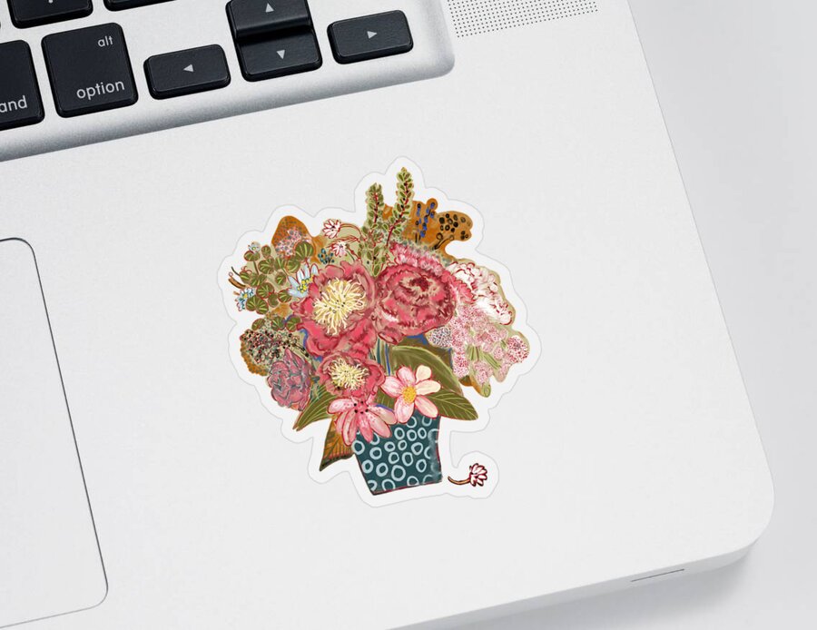 Flowers Sticker featuring the painting Bohemian Floral by Blenda Studio