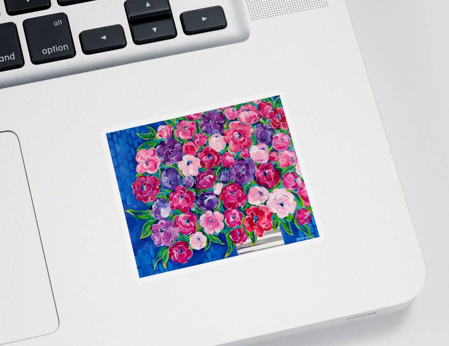Flower Bouquet Sticker featuring the painting Bountiful by Beth Ann Scott