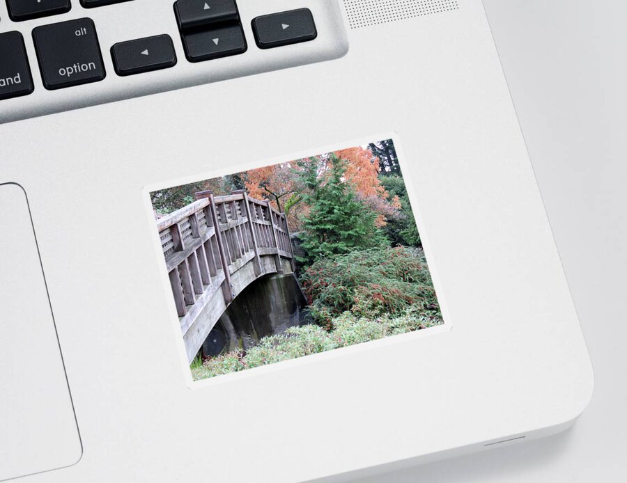 Wood Sticker featuring the photograph Bridge over Paradise by Mary Mikawoz