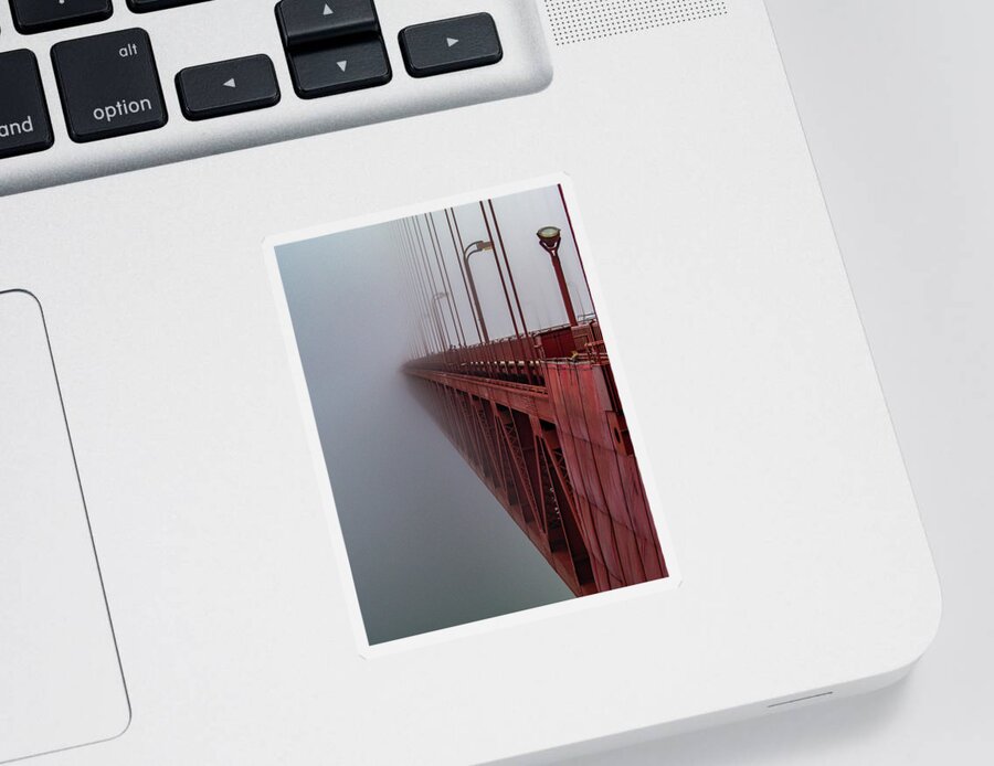 Fog Sticker featuring the photograph Bridge to Obscurity by Bill Gallagher