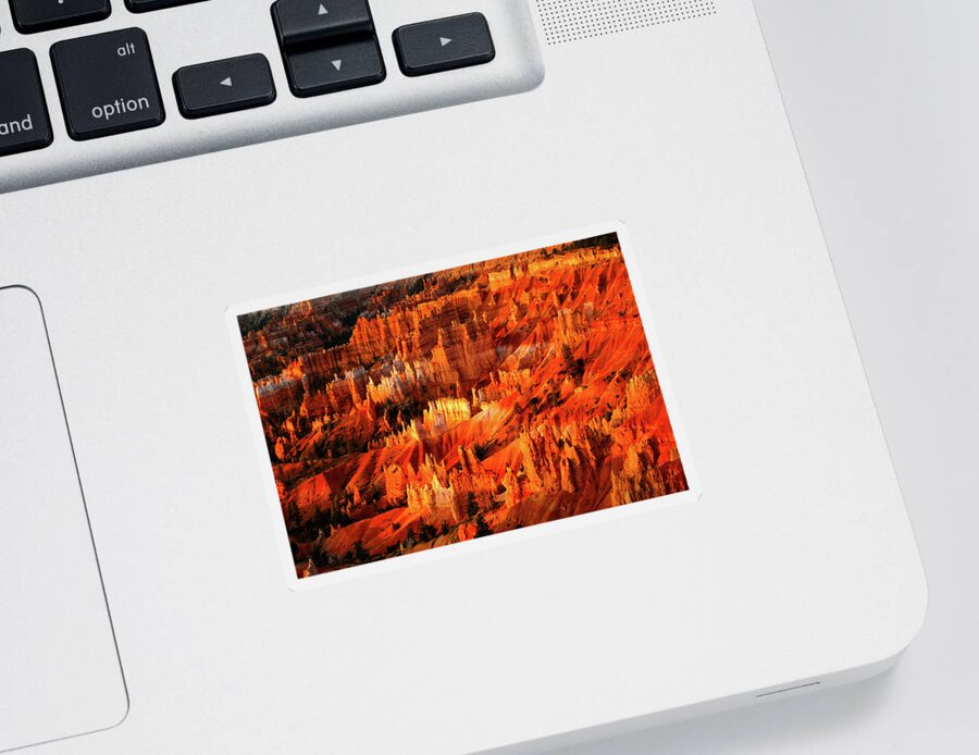Bryce Canyon Sticker featuring the photograph Fire Dance - Bryce Canyon National Park. Utah by Earth And Spirit