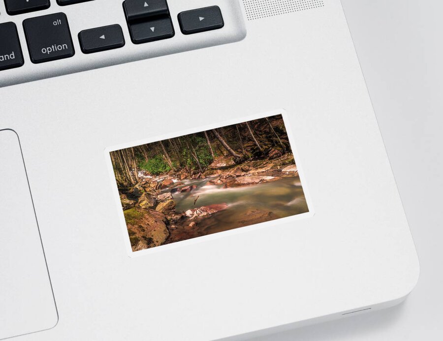 Buck Mountain Creek Sticker featuring the photograph Buck Mountain Creek in April by Jason Fink