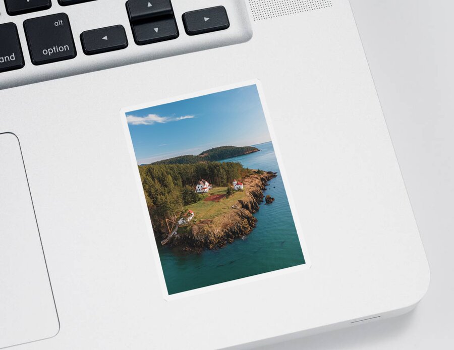 Lighthouse Sticker featuring the photograph Burrows Island Lighthouse #2 by Michael Rauwolf