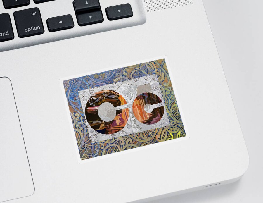 C Sticker featuring the painting c by Guido Borelli