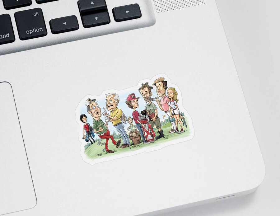 Movies Sticker featuring the drawing Caddyshack by Mike Scott