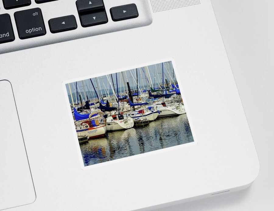 Lake City Marina Sticker featuring the photograph Calm Waters by Susie Loechler