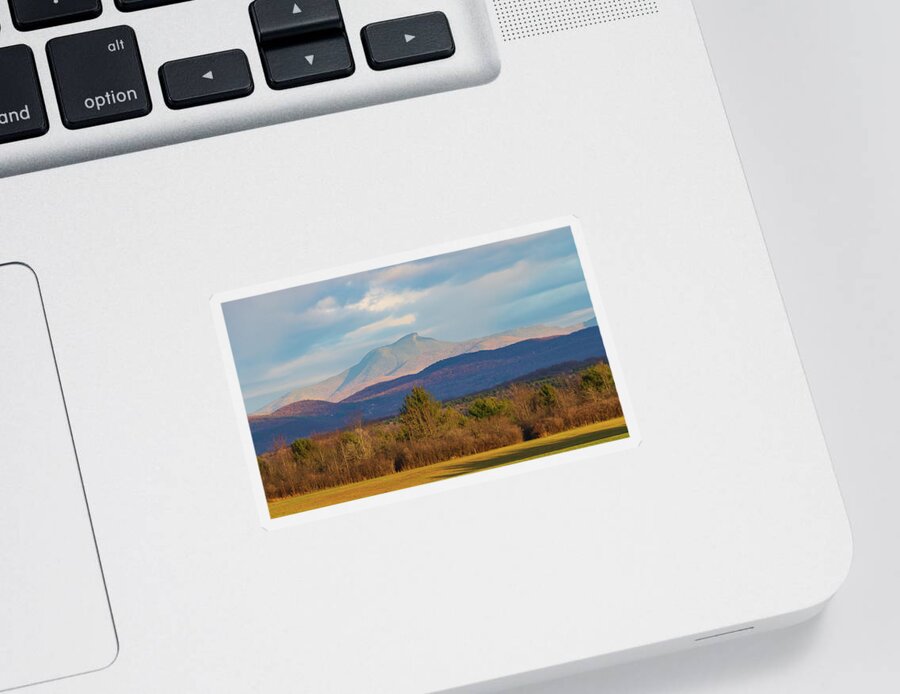 Camels Hump Mountain Sticker featuring the photograph Camel's Hump Mountain, Vermont in Autumn by Ann Moore