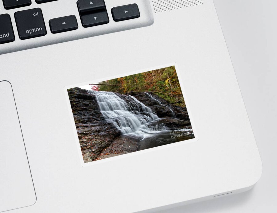 Fall Creek Falls Sticker featuring the photograph Cane Creek Cascades 21 by Phil Perkins