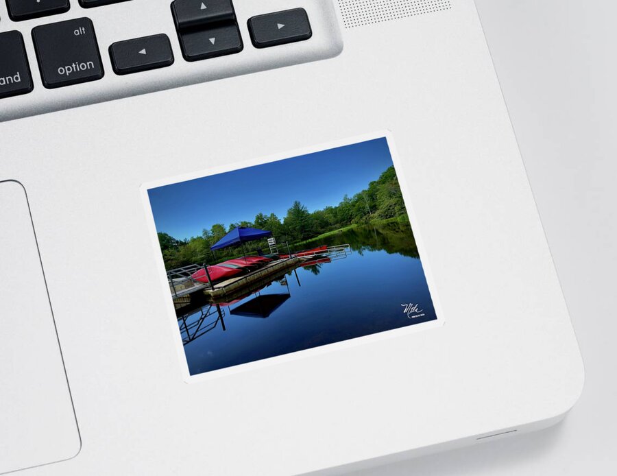  Sticker featuring the photograph Canoe Price Lake by Meta Gatschenberger