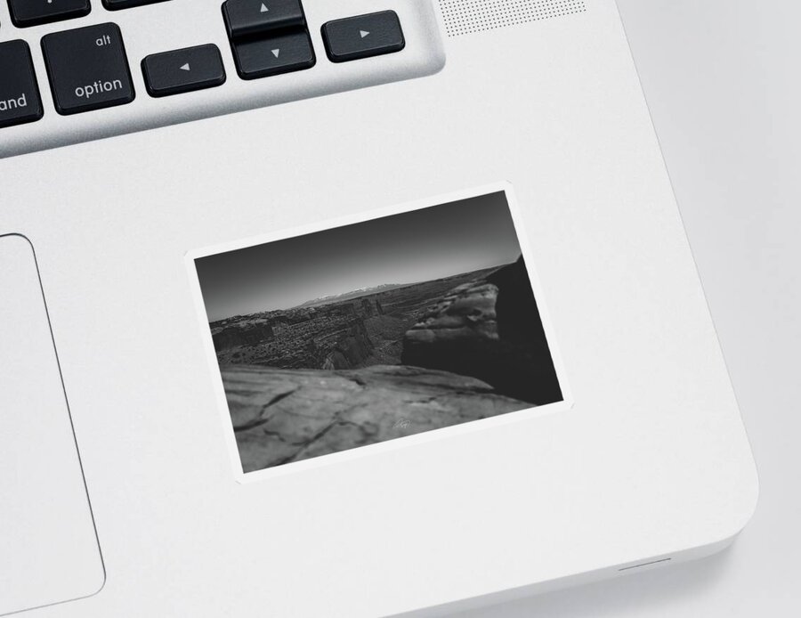  Sticker featuring the photograph Canyonlands BW by William Boggs