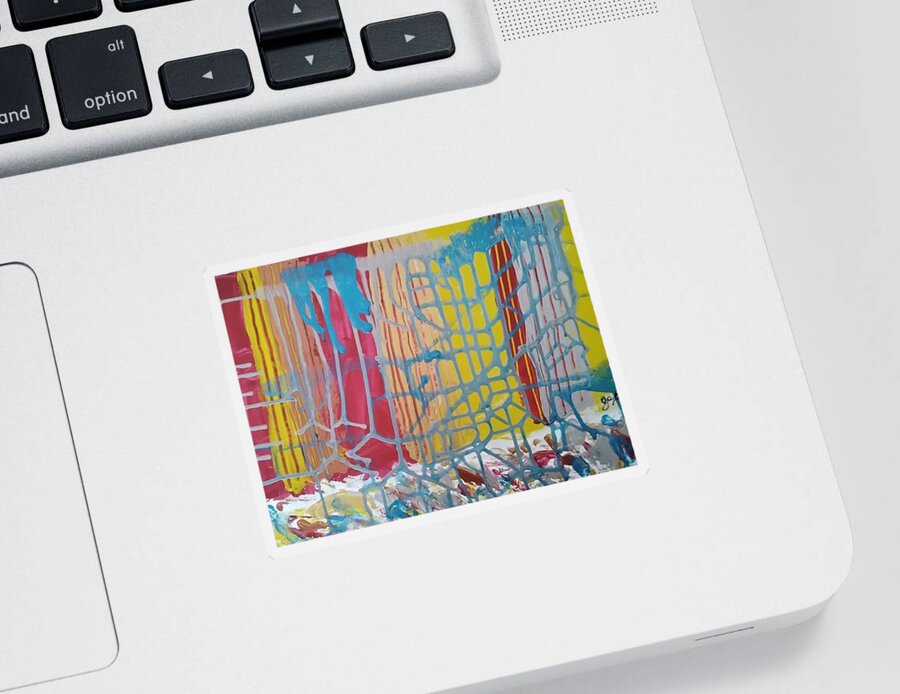  Sticker featuring the painting Caos108 by Giuseppe Monti