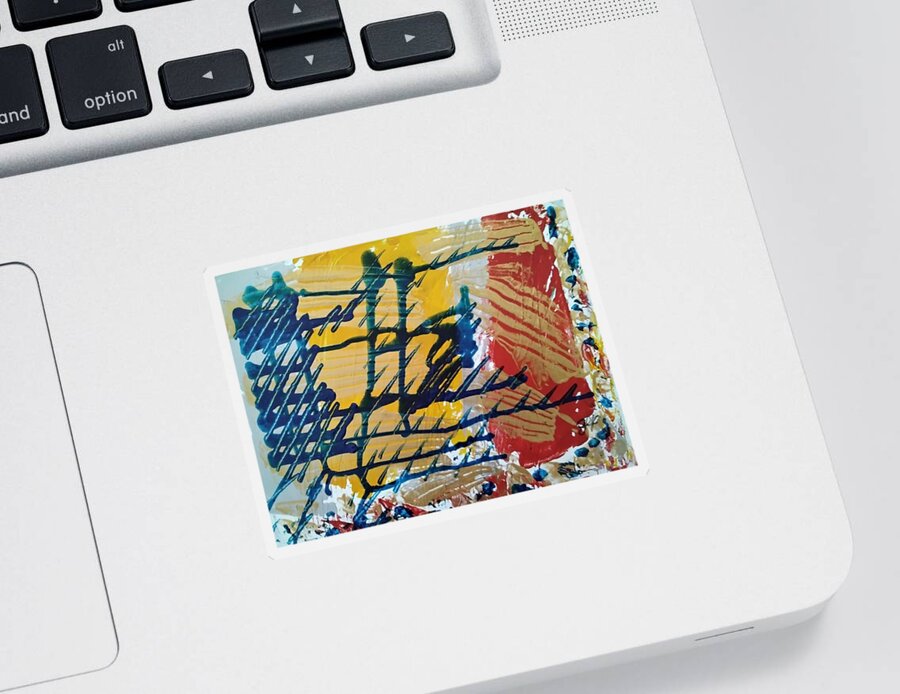  Sticker featuring the painting Caos110 by Giuseppe Monti