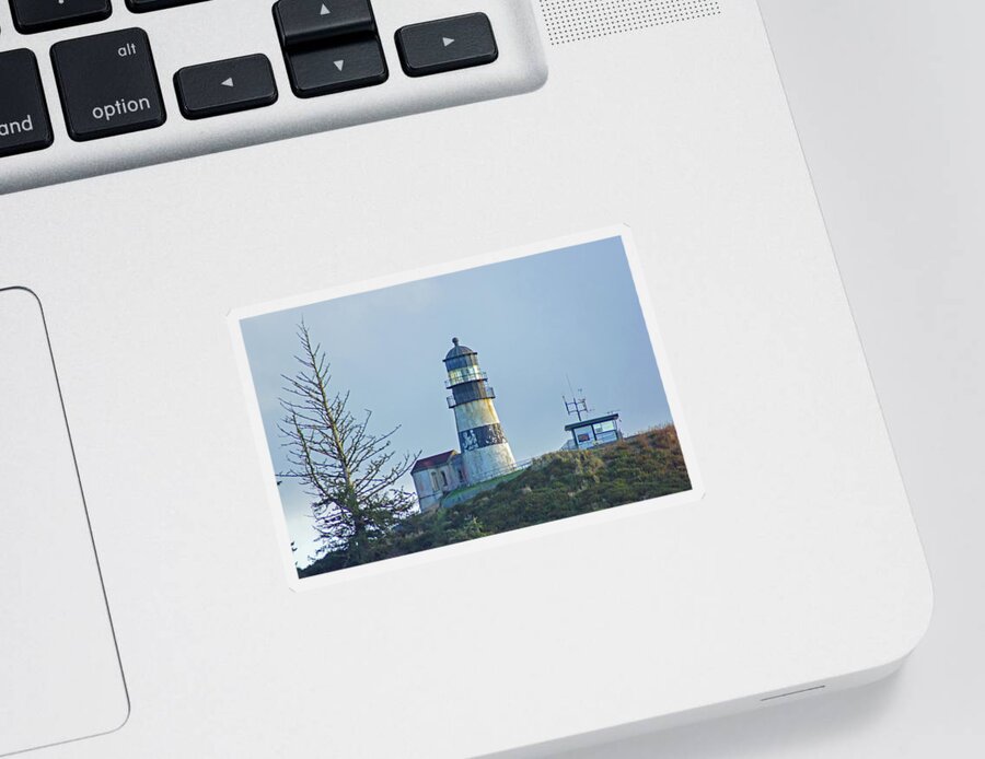 Lighthouse Sticker featuring the photograph Cape Disappointment Lighthouse by Tikvah's Hope