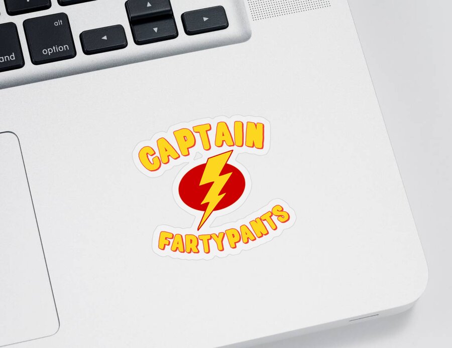 Christmas 2023 Sticker featuring the digital art Captain Fartypants Funny Fart by Flippin Sweet Gear